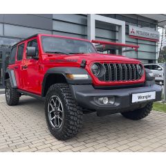 Автомобіль Jeep New Wrangler яскраво червоного кольору біля автосалону "Автопасаж"